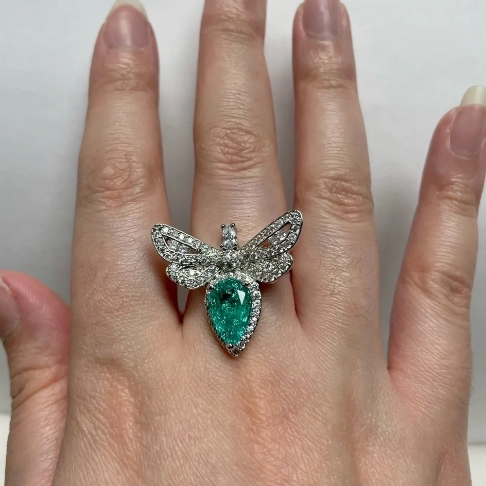 Dragonfly statement ring